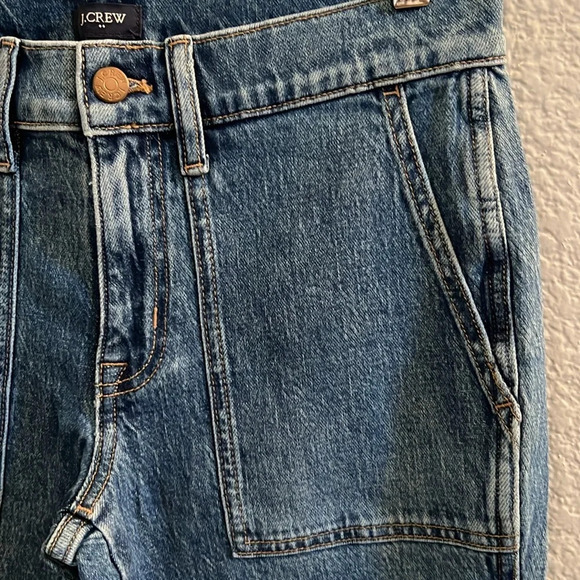 J.Crew Petite Womens Crop Ankle Patch Pocket Utility Jeans Blue Size 27P - Picture 5 of 7